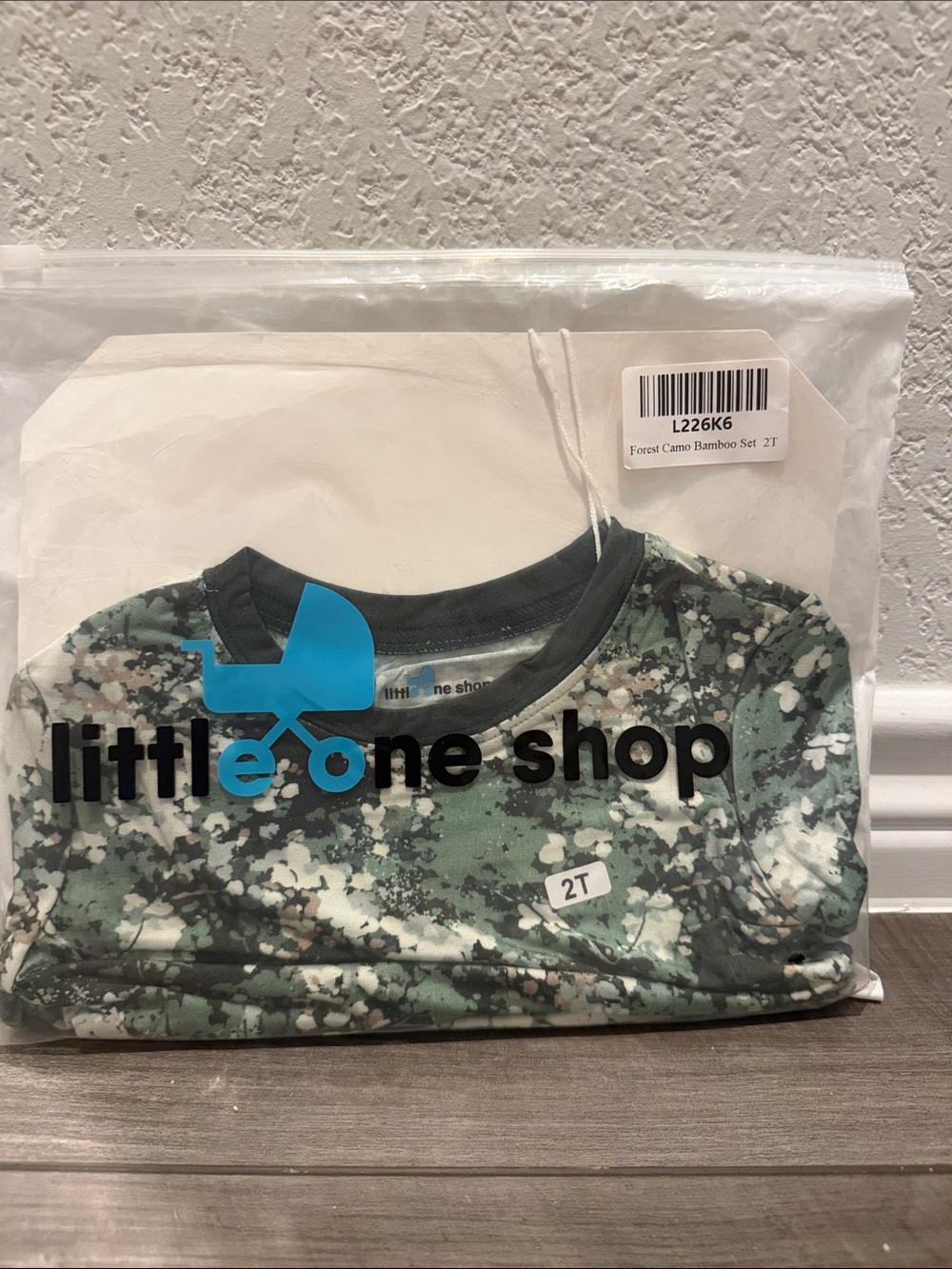 Little One Shop - Forest Camo Long Sleeve and Pants PJs NWT